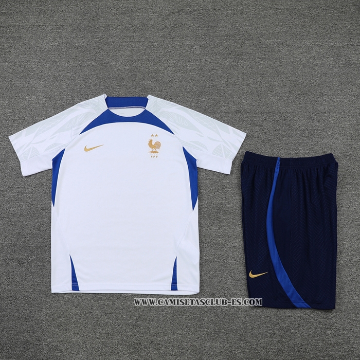 Chandal del Francia 22-23 Manga Corta Blanco - Pantalon Corto